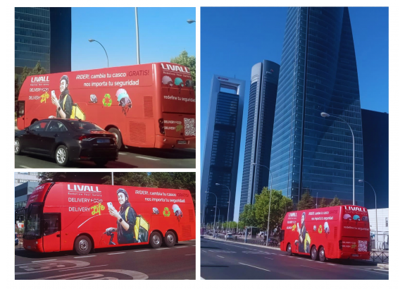 LIVALL protects riders and delivery people in Madrid by delivering 500 smart bike and scooter helmets.